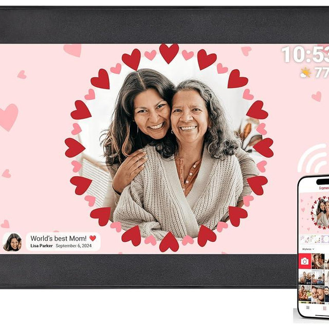 Frameo 10.1 Inch Digital Picture Frame WiFi Connect Touch Screen Digital Photo Frame, 16GB Memory, Auto-Rotate, Share Photos/Videos Instantly via Frameo App from Anywhere