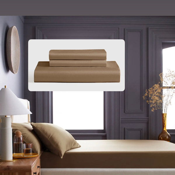 Bamboo Fitted Sheet Set - Walnut, Queen