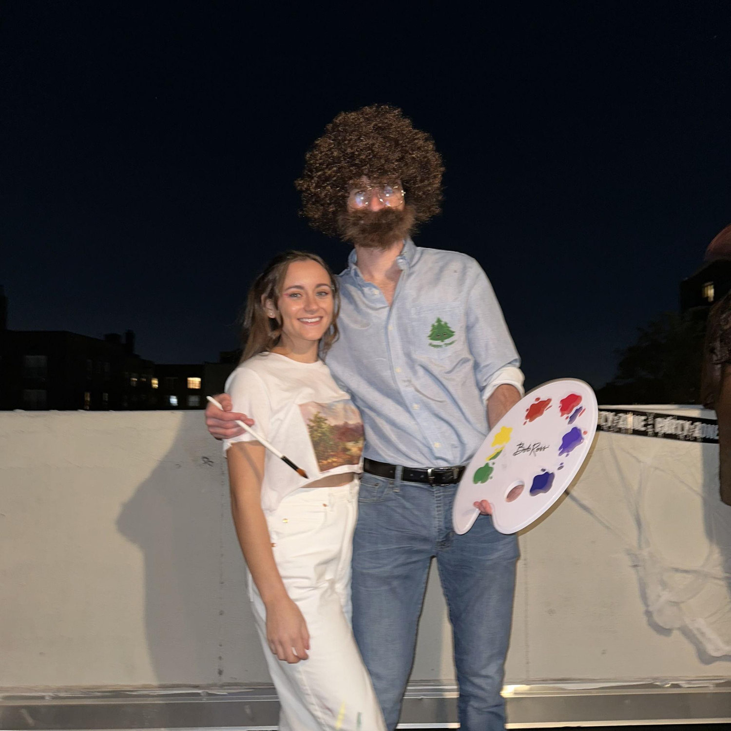 Bob Ross and His Canvas for Halloween!
