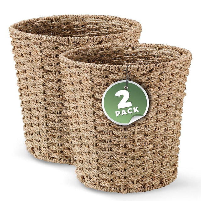 84ECO 2-Pack Seagrass Waste Basket