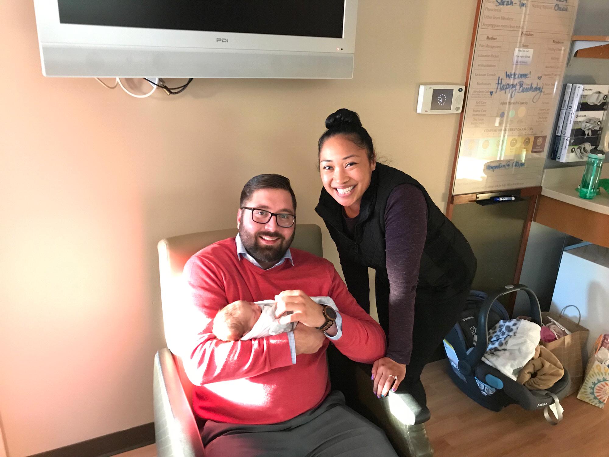Visiting our favorite little girl name Lola the day after she was born.
