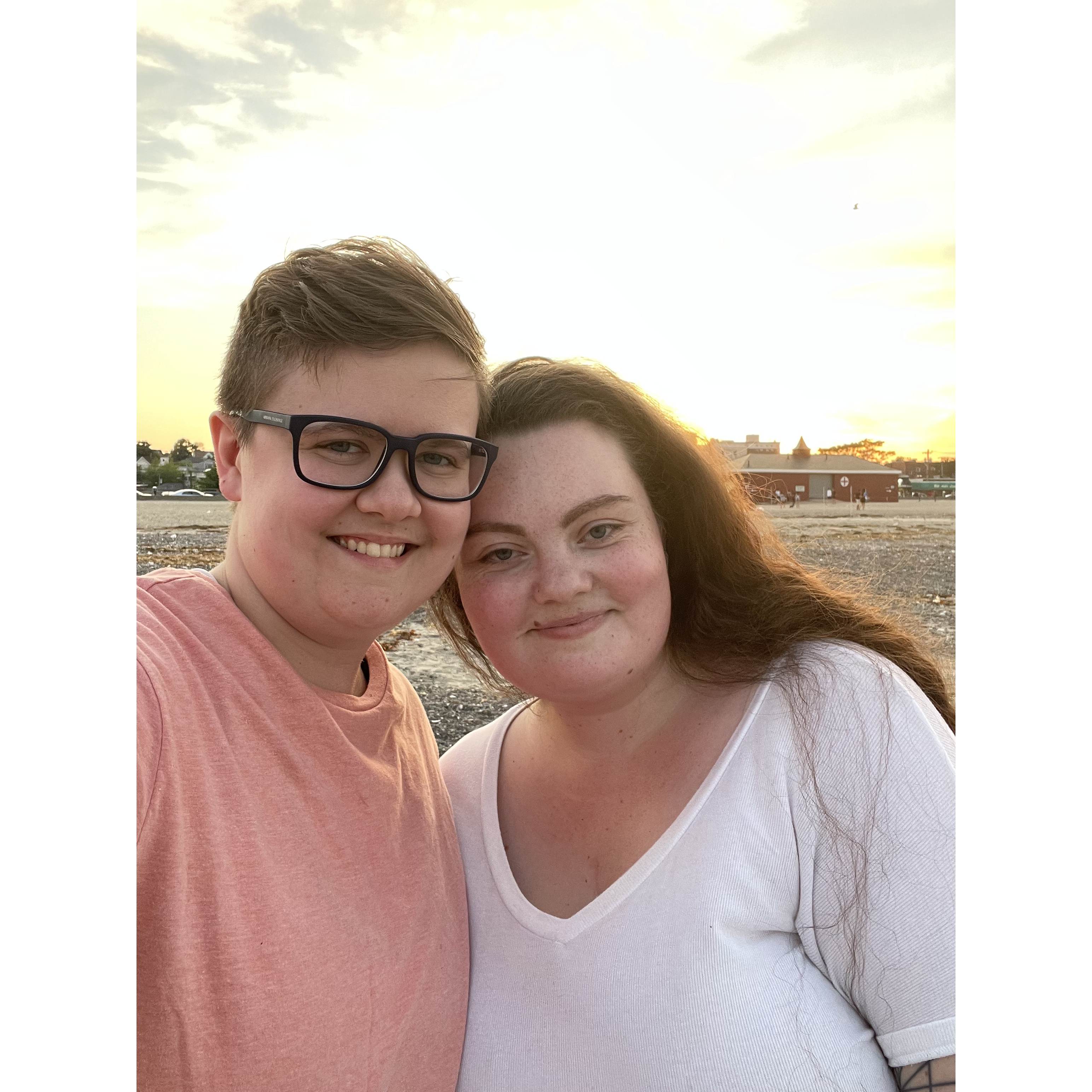 Beach sunset vibes in July.