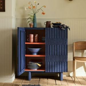 West Elm colorblock bar cabinet