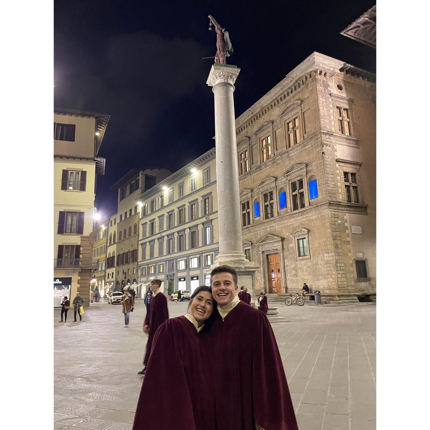 All robed up after a concert in Florence.