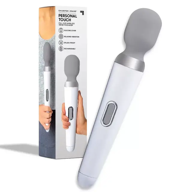 Sharper Image® Personal Touch Full-Size Wireless Wand Massager in White