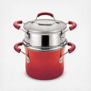 Porcelain II Nonstick Covered Steamer Set