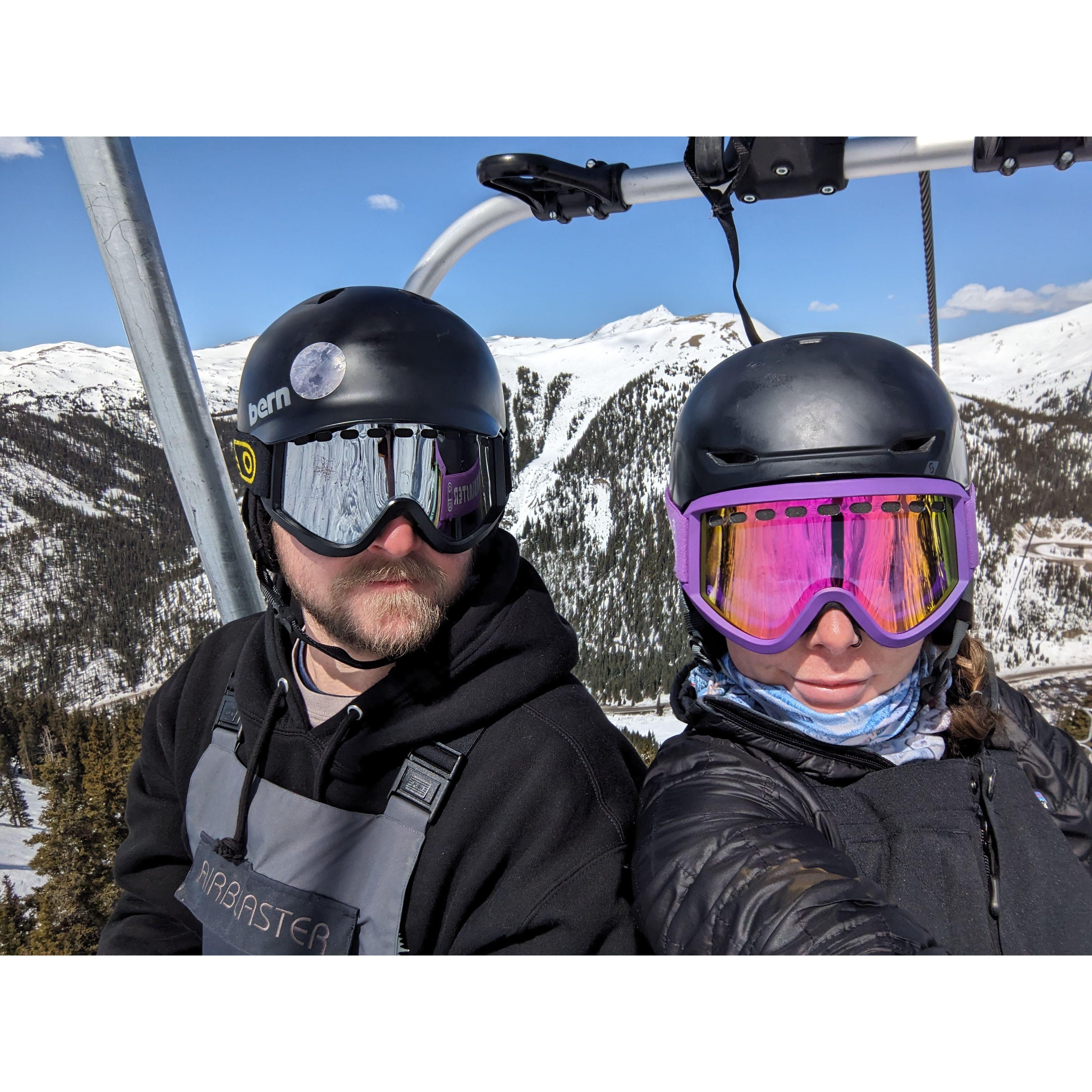 You might not be able to tell but Julia is actively suffering from the thin air at the top of Arapahoe Basin.