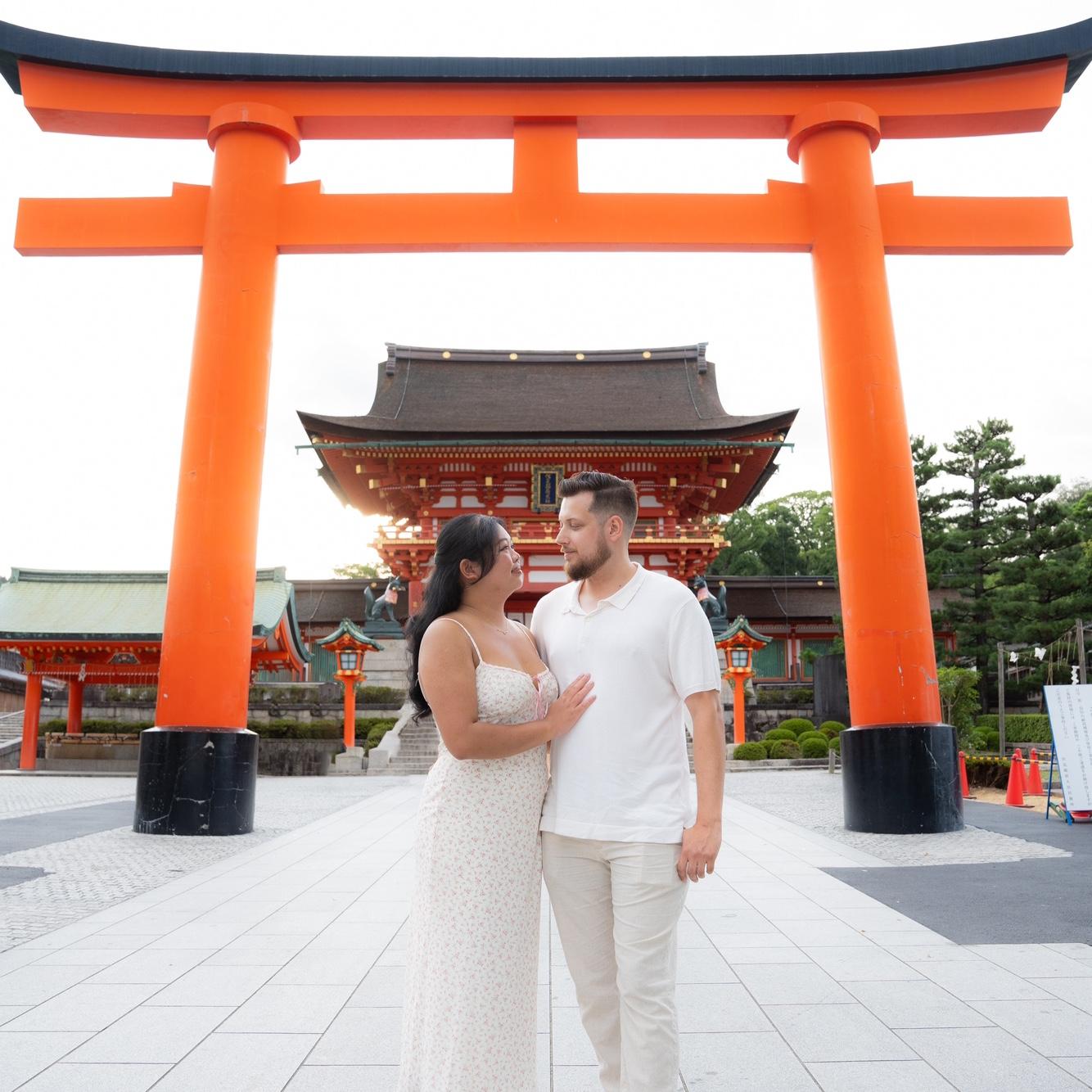 We couldn't think of a better place to take our engagement photos, than the place where Shane proposed. Fushimi Inari Shrine!
