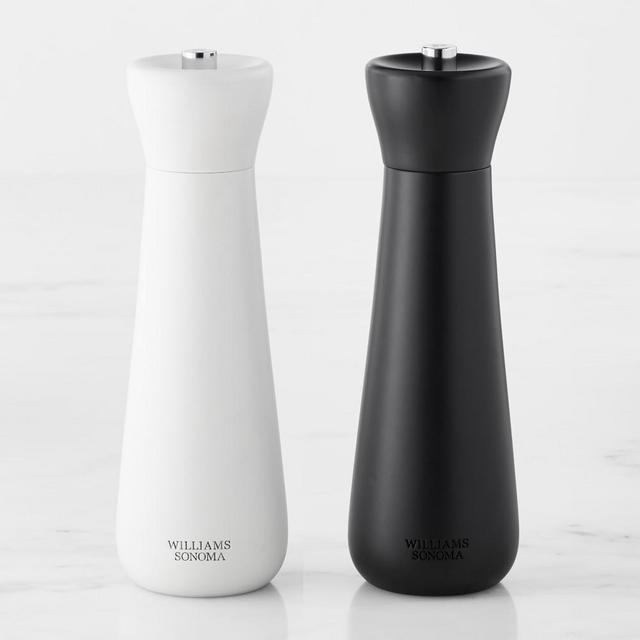 Williams Sonoma Wood Salt and Pepper Mills Set, Black & White