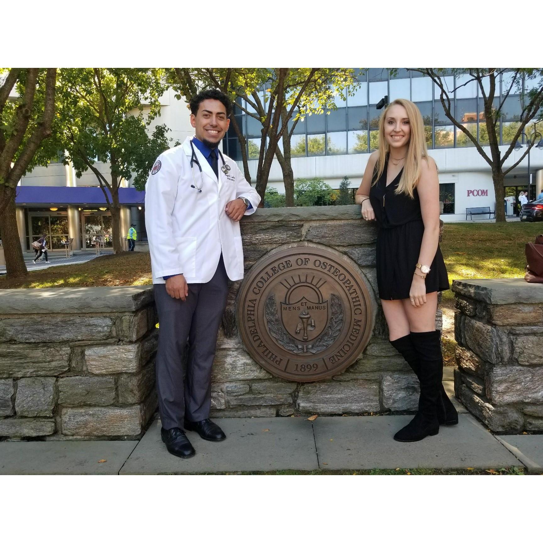 Royce got his White Coat at PCOM! October, 2017