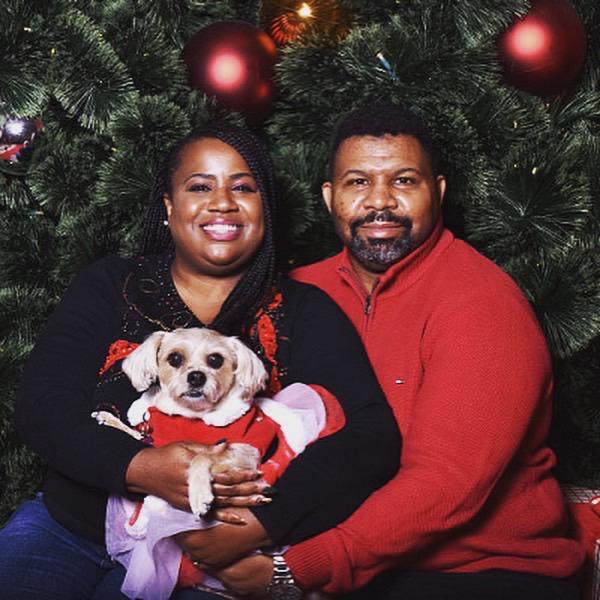 Christmas 2020 with our fur baby Lindsay