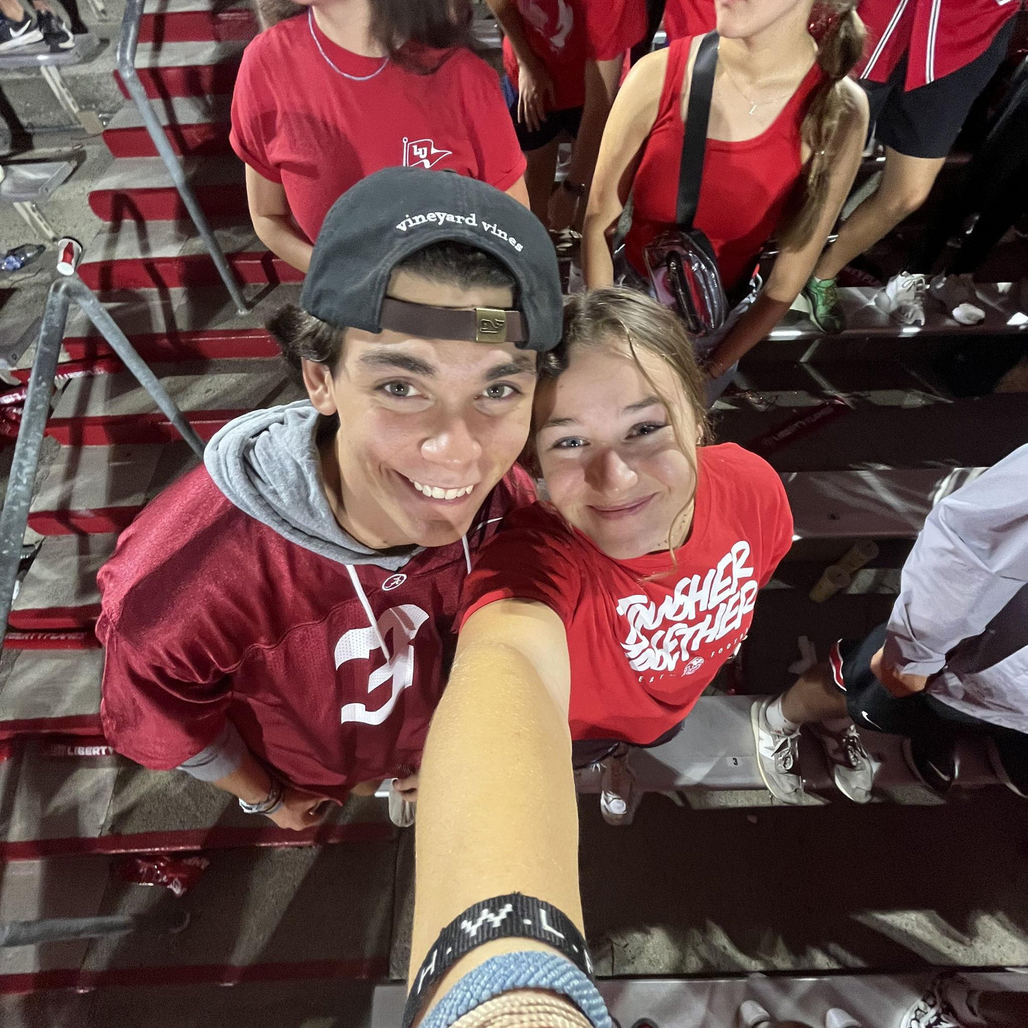 September 2023 - A football game at Liberty together, before we became long distance.