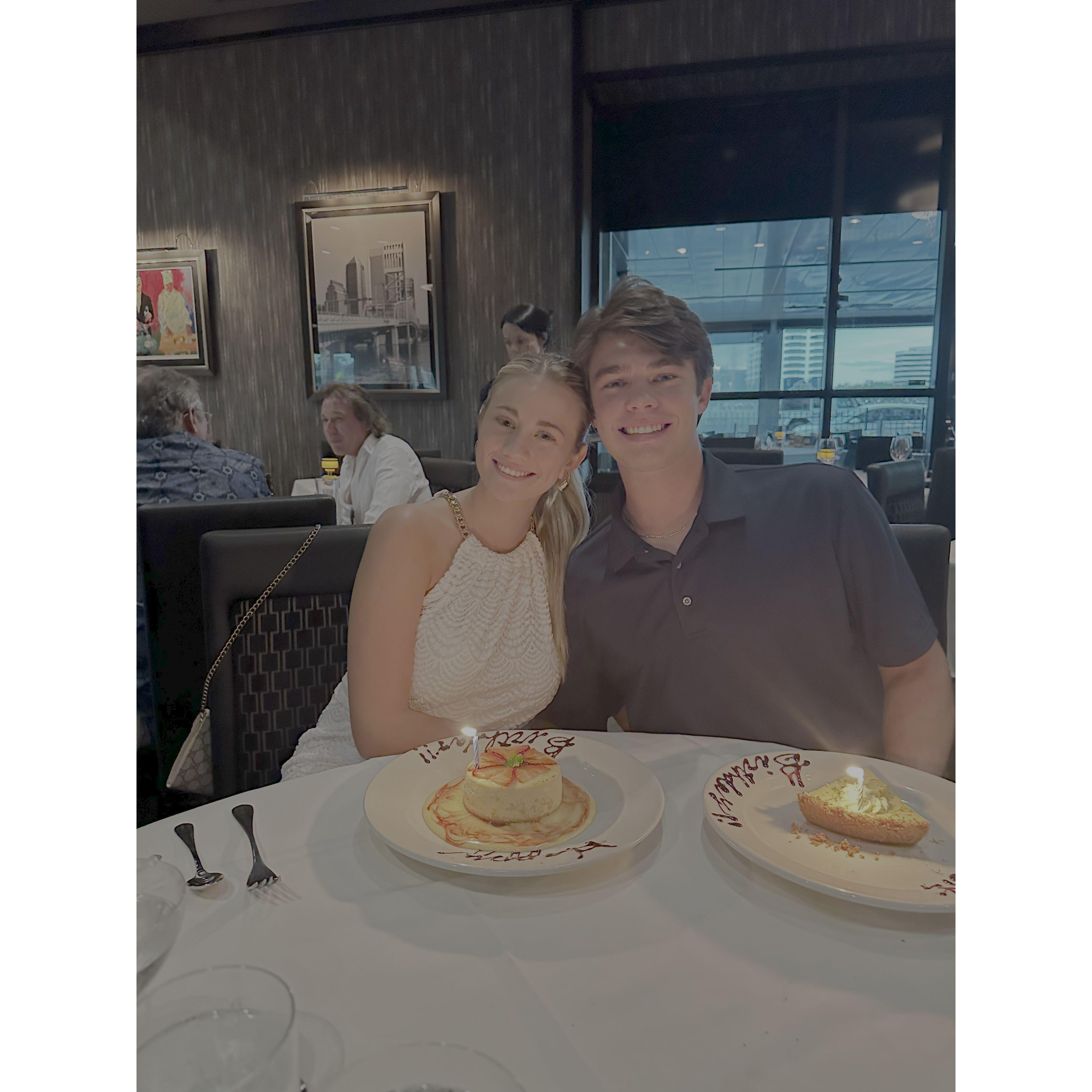 Joint 21st birthday celebration at Mortons!
