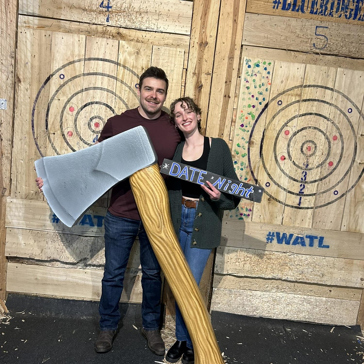 Axe throwing in Roanoke for Sarah’s birthday :))