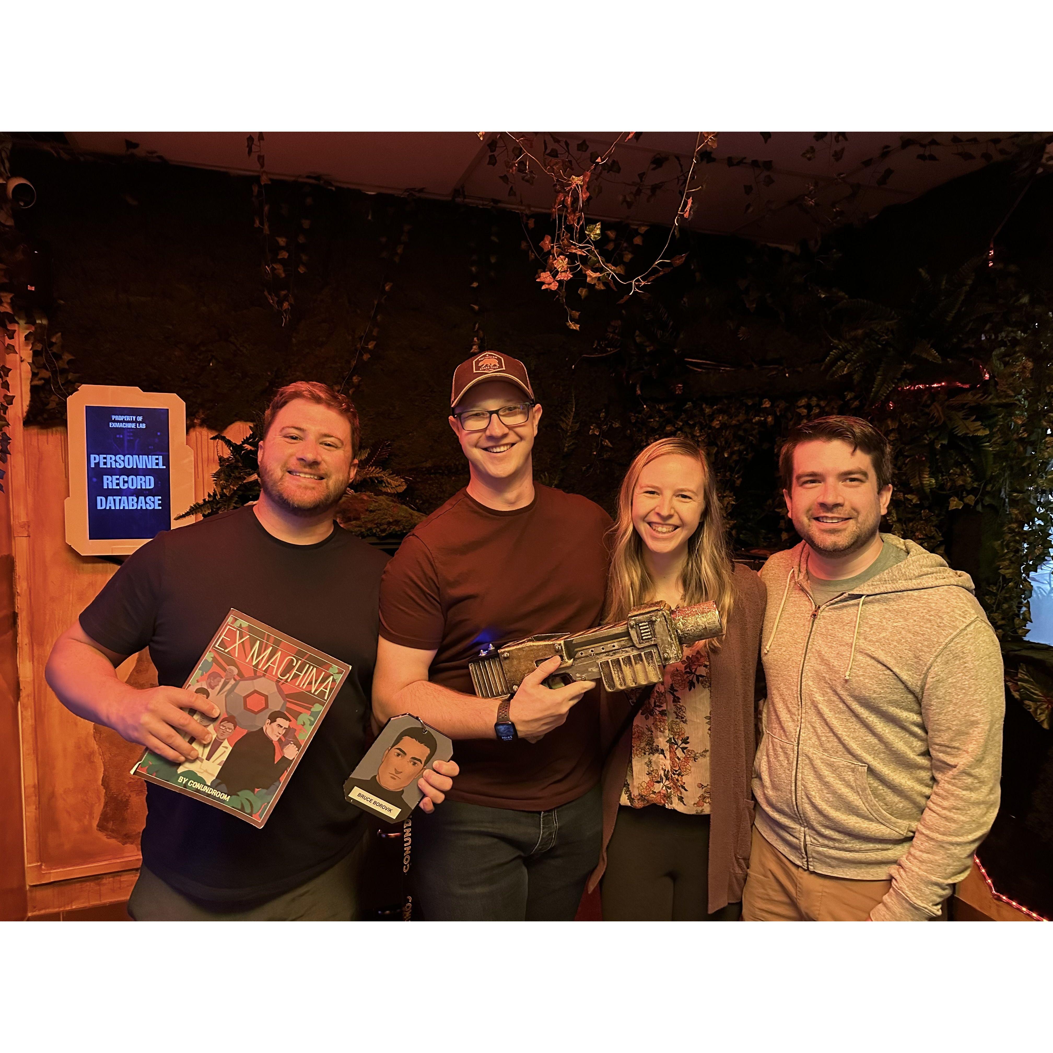 Some of our favorite (nerdy) hobbies include escape rooms and board games