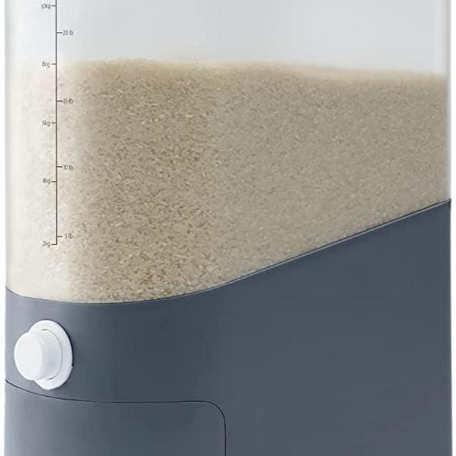 Cosyzone 26.5 lbs Rice Dispenser, Large Sealed Grain Container Storage with Measuring Cup, Rice Container Kitchen Organization and Pantry Store for