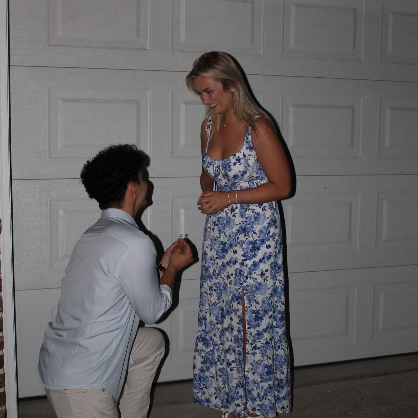 David proposed in the same spot where he first kissed me in January 2018.