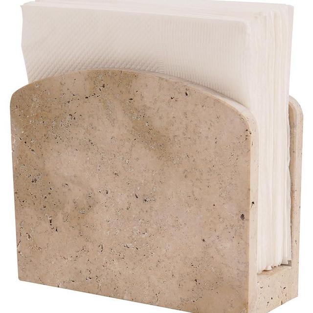 SPESHSTONES Napkin Holder 5.5'' Inches Travertine Handmade Napkin Holder For Table - Paper Napkin Storage, Napkin Holders for Paper Napkins, Napkin Holders & Tissue Holder for Paper Napkins