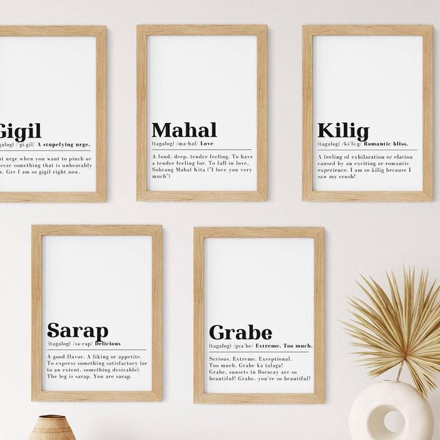 Set of 5 Filipino Art Expression Prints, printable quote wall art pdf, Custom Gallery Wall, Gallery Wall art Set, Philippines poster