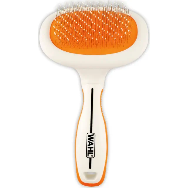 Wahl Dual Level Slicker Dog Grooming Brushes: Stainless Steel, Desheds, Detangles, 12.81 Inch Length