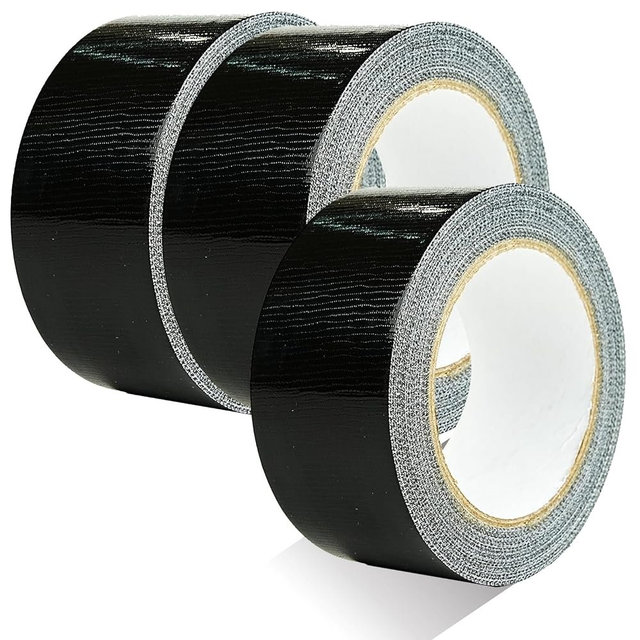 Bethone 3-Pack Duct Tape Heavy Duty Black Waterproof, 66 Yards x 1.88 Inch Total Strong Adhesive Duct Tape No Residue Bulk for Home Use, DIY, Projects, Outdoor Repairs Tear by Hand