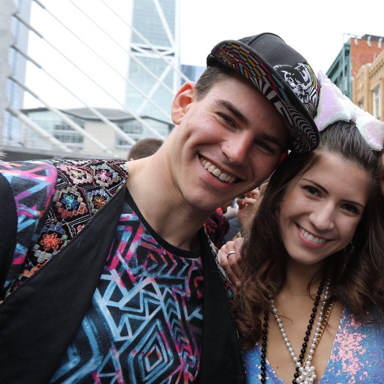 Our first photo EVER at The How Weird Fair (where we also discovered our mutual love of radical self expression)