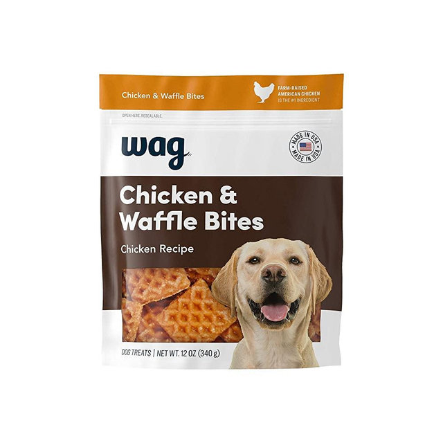 Amazon Brand - Wag Treats, Chicken and Waffle Bites