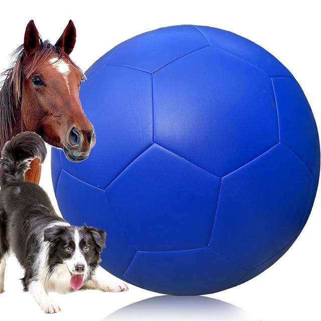 FOMAOGO Herding Ball for Dogs, 18" Collie Ball for Blue Heelers Australian Shepard Cattle Dog Horse Balls | Large Ball for Dogs | Dog Herding Ball for Horse Dog Toys Gifts (Blue)