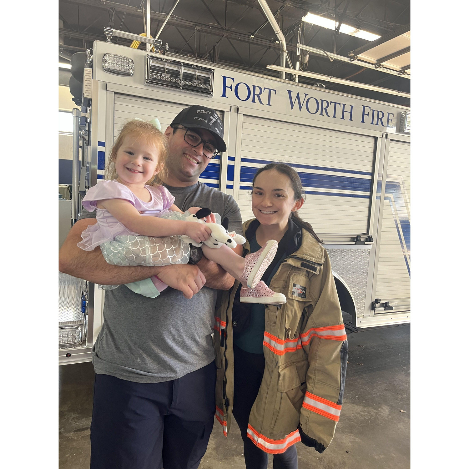 The littles love visiting Uncle Carson at work