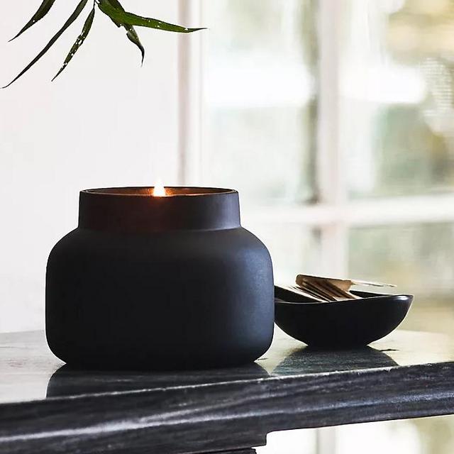 Capri Blue Volcano Matte Black Glass Jar Candle