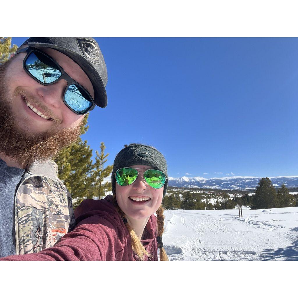 Cross-country skiing together!