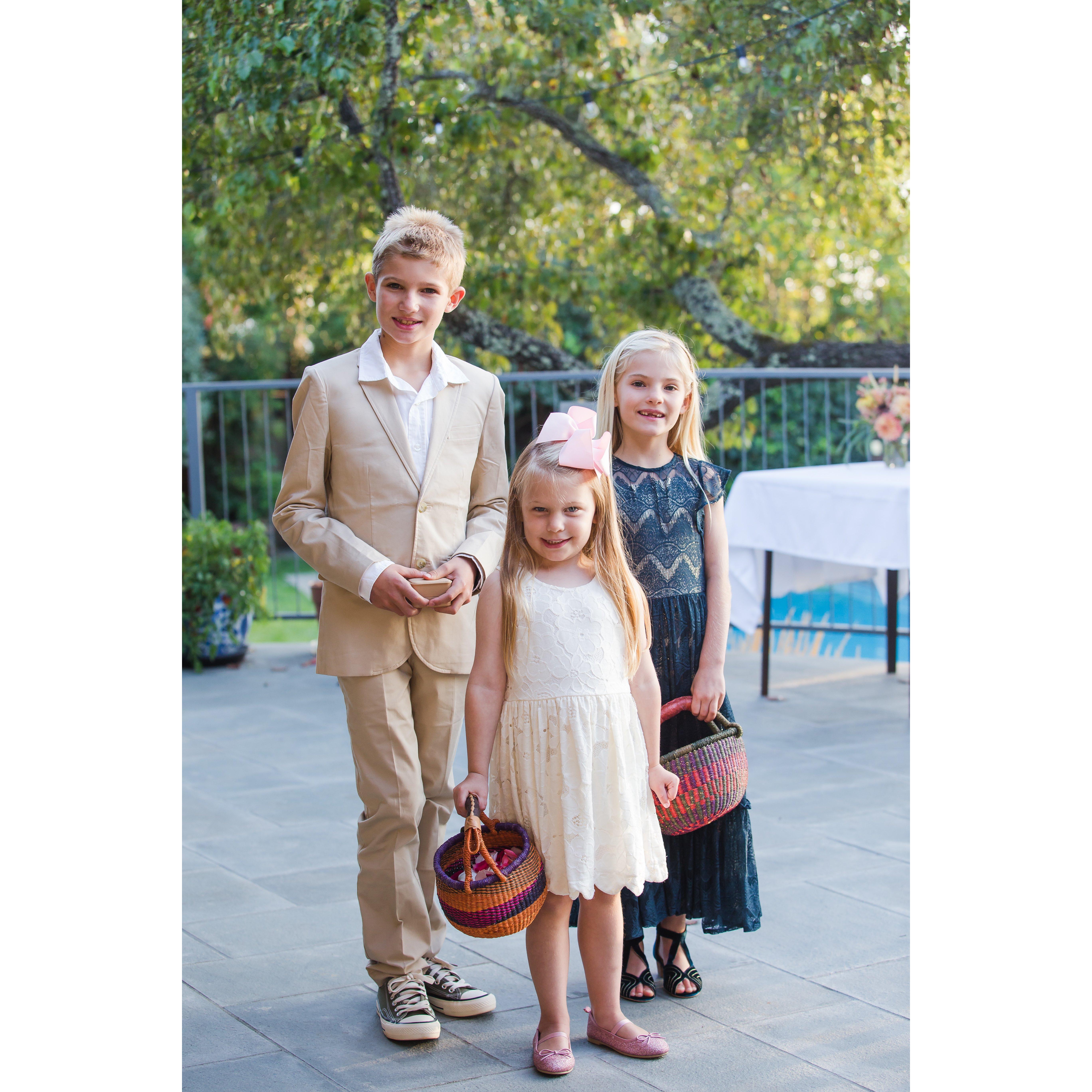 Lucas, Caroline and Alena did an amazing job as ring bearer and flower girls