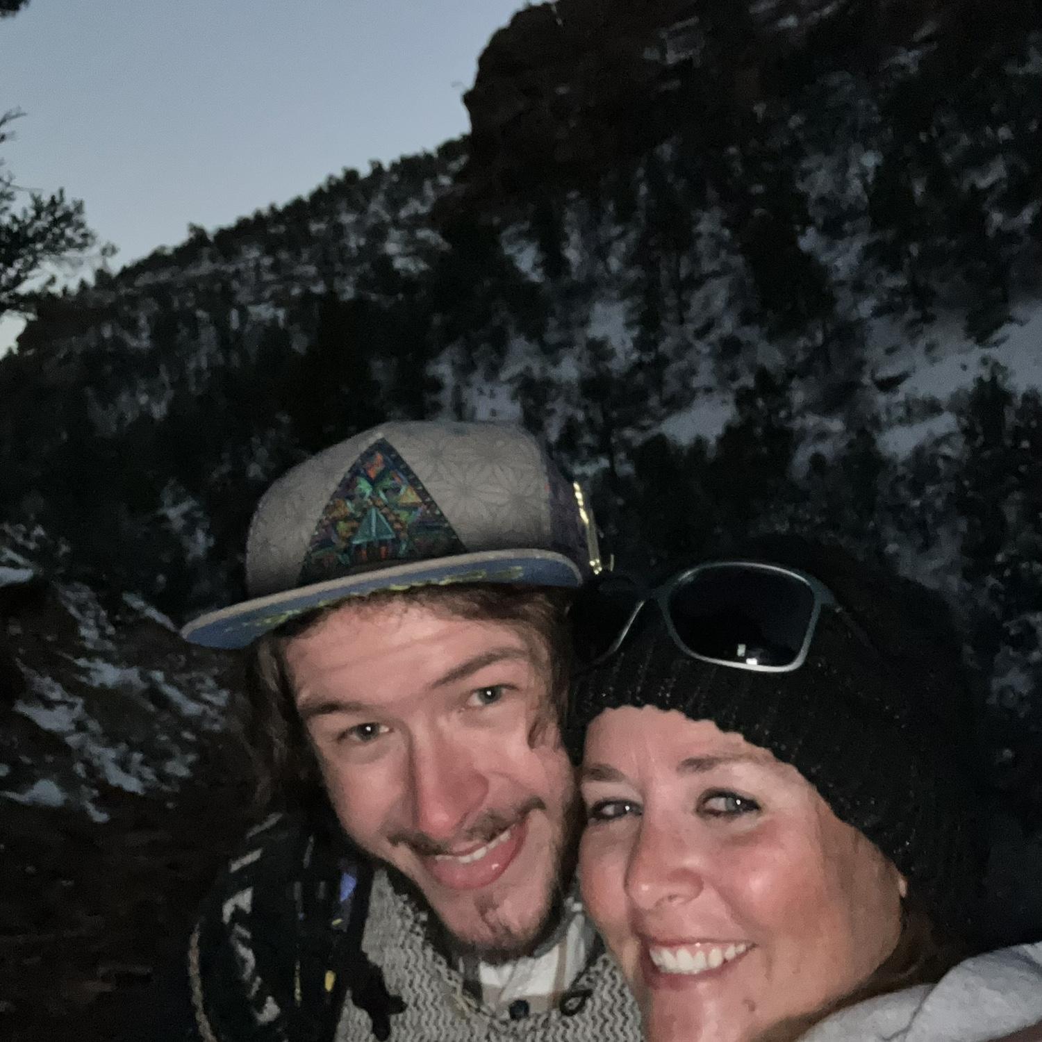 Of course I said yes! You can see how dark it was when we left the hill…