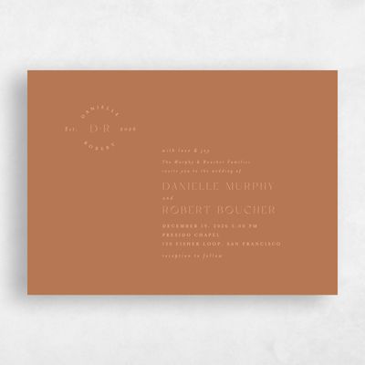 Tuscany, Brown Wedding Invitation - Okavango Landscape
