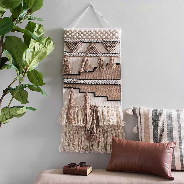 Tan and Cream Macrame Wall Hanging