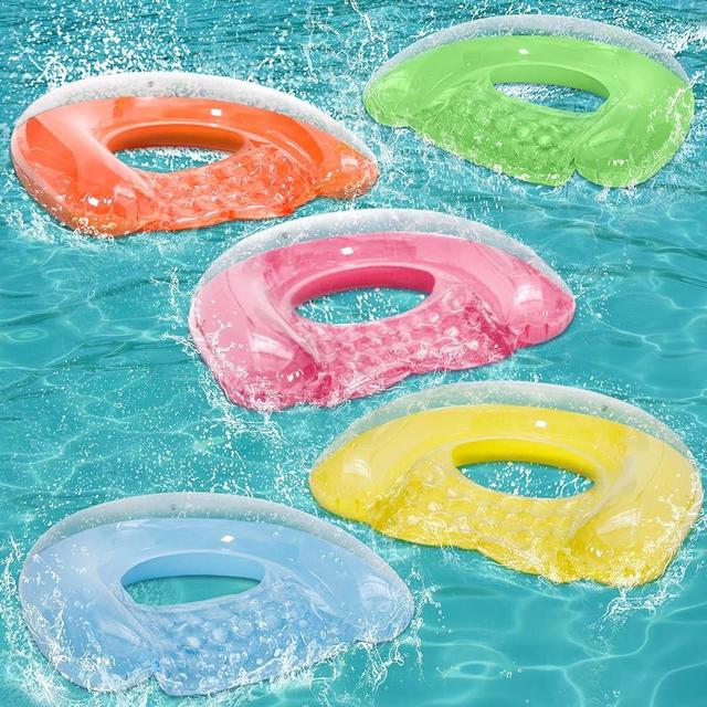 5 Pack Pool Floats Adult, PuppyuWill Minimalist Design Pool Chair Float, 52" X 38" Mood-Boosting Colors, Drifter, Chair, Hammock 3-in-1 Inflatable Pool Toys for Pool Party, Lake, River, Sea, Outdoor
