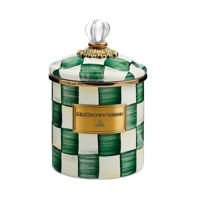 MacKenzie-Childs Emerald Check Canister, Small