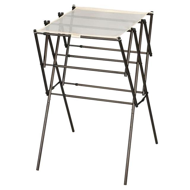 Household Essentials 5175 Collapsible Expandable Metal Clothes Drying Rack, Antique Bronze, STORAGE