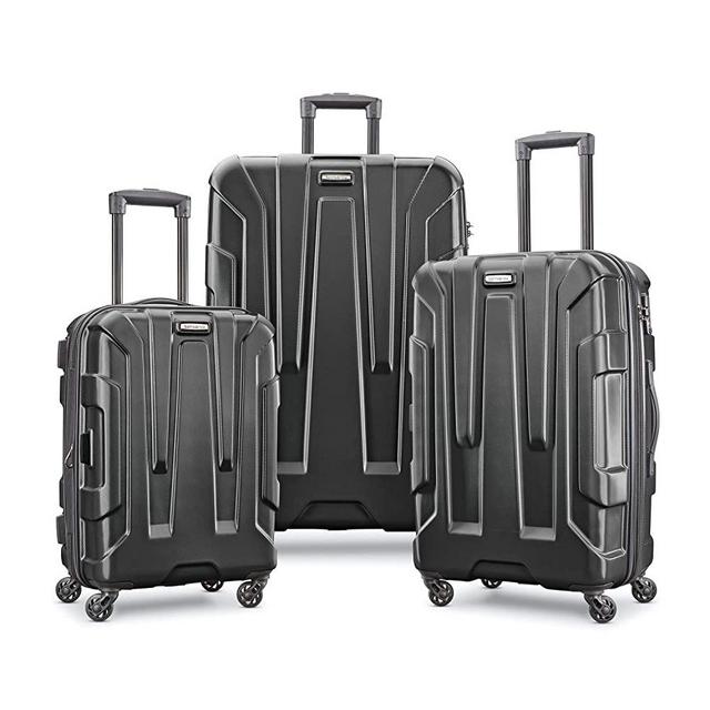 Samsonite Centric Hardside Expandable Luggage with Spinner Wheels, Black, 3-Piece Set (20/24/28)