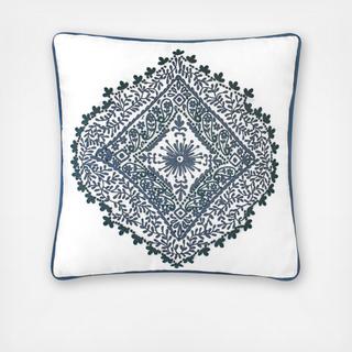 Indigo Dream Medallion Throw Pillow