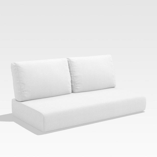 Walker Canvas White Left Arm/Right Arm Outdoor Loveseat Cushions
