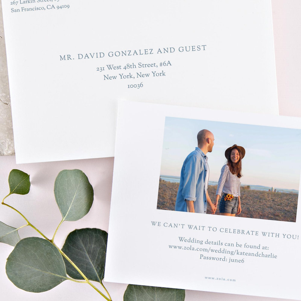 Wrightsville Stamp | Blue | Zola Save The Dates