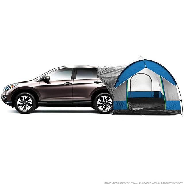 North East Harbor Universal SUV Camping Tent - Up to 8-Person Sleeping Capacity, Includes Rainfly and Storage Bag - 8' W x 8' L x 7.2' H - Gray and Blue