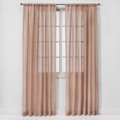 84"x54" Richter Clipped Sheer Curtain Panels Coral - Project 62&#153;