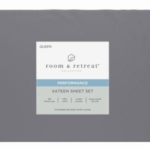 Room & Retreat Sheet Set (Queen, Medium Gray)