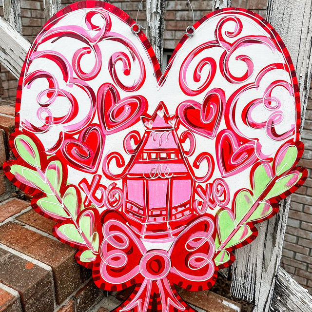Personalized Door Hanger - Valentine's Day Door Hanger - Valentine Door Hanger - Personalized Door Decor - Valentines Decor - chinoiserie