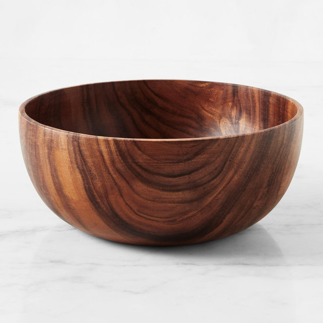 Acacia Tall Salad Bowl, 12"