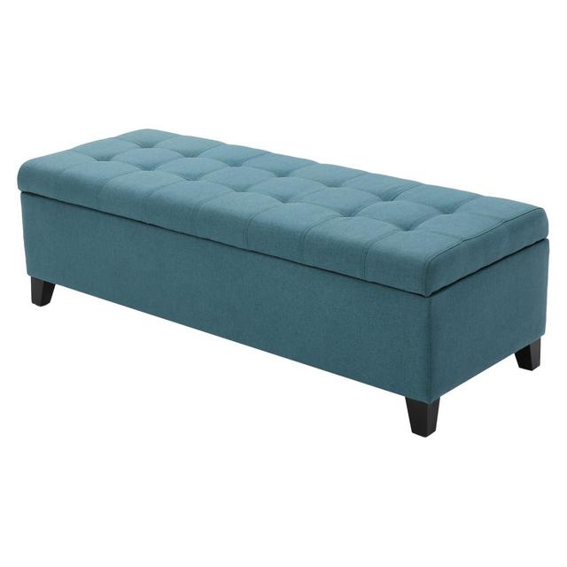 Mission Storage Ottoman - Dark Teal - Christopher Knight Home