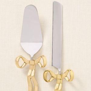 Benedita Stainless Steel Bow Cake Serve Set