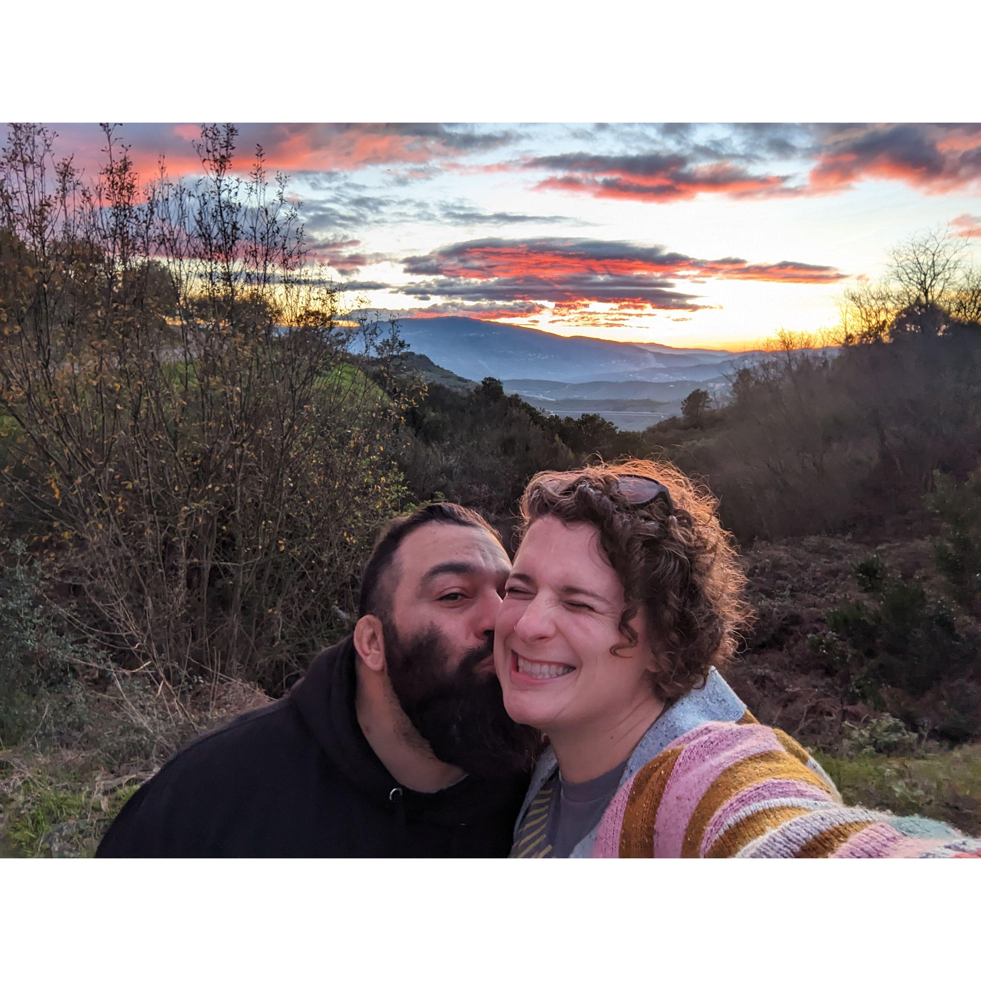 Gorgeous sunset in the Douro Valley in Portugal